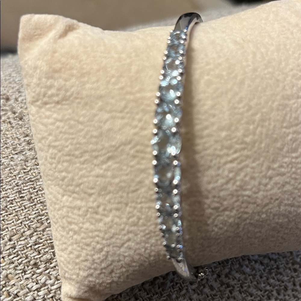 Sterling Silver Bangles with Gemstones/ price is per each bangle - Picture 3 of 5